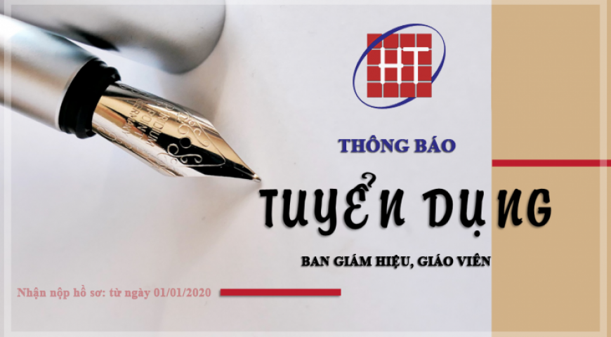 THÔNG BÁO TUYỂN DỤNG CHO HỆ THỐNG NOBEL SCHOOL