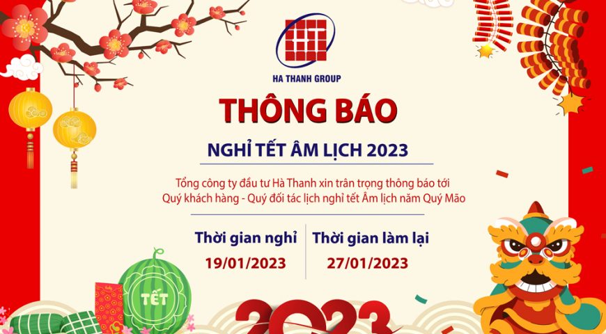 THÔNG BÁO NGHỈ TẾT NGUYÊN ĐÁN 2023